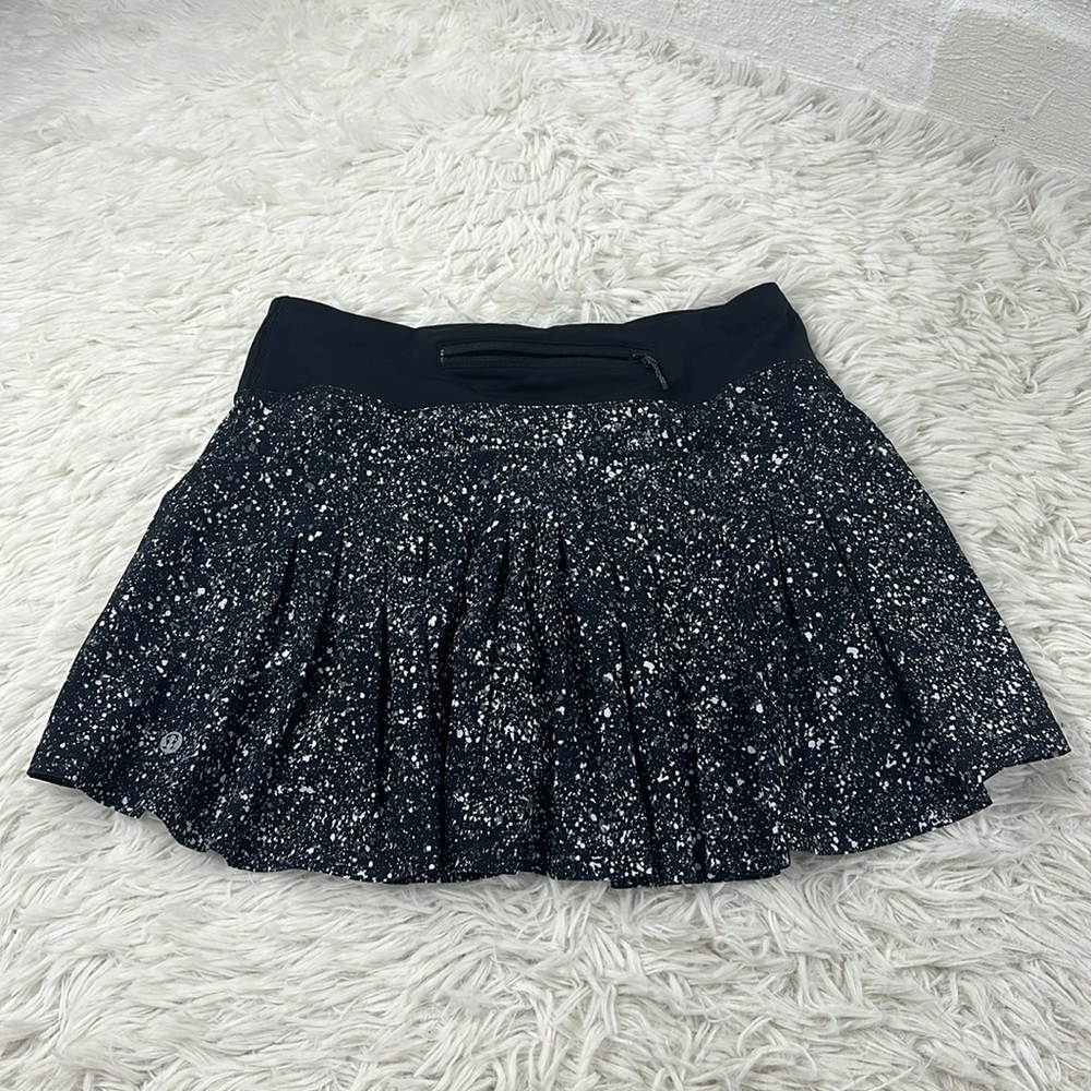 Lululemon Circuit Breaker Skirt (Tall) Splatter White Black / Black - Picture 5 of 6